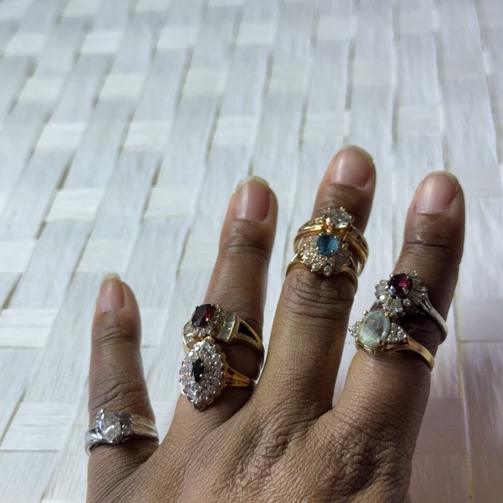 Lot of 7 Sterling Silver Rings All from QVC all size 8 READDDDD